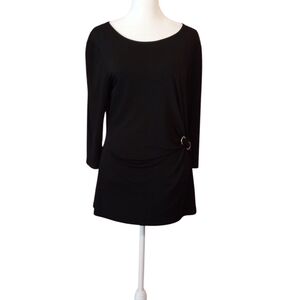 Elegant Women's M&E  Black Women's Tunic Top